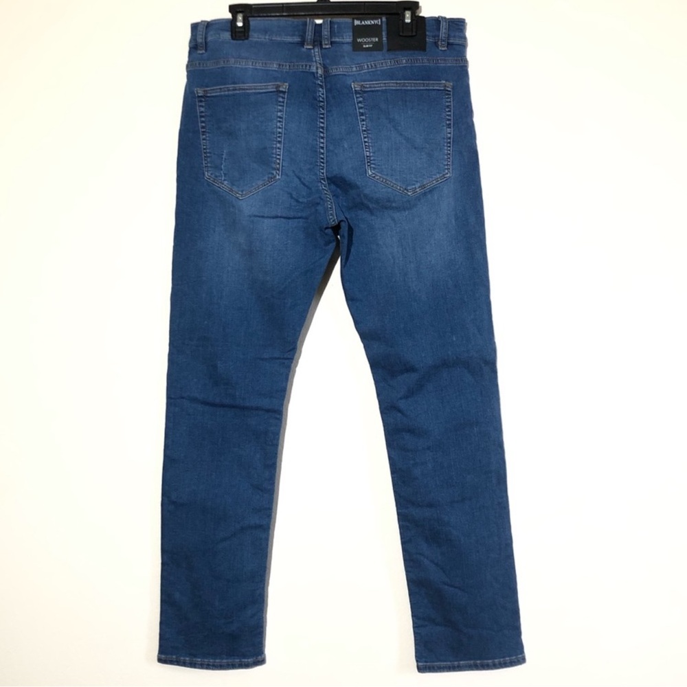 NWT Blank NYC Wooster Slim Fit Dark Blue Rinse Size 28x32 - Picture 4 of 10